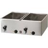 Amitek Bagnomaria Da Banco Amitek BM221R - 230 V - Potenza 1000 + 1000W - 2 Vasche Con Rubinetto