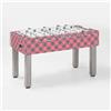 Garlando Calcio Balilla G-500 DESIGN & STYLE Tartan Deep Pink GARLANDO con aste uscenti art. G500DSUCVL