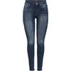 ONLY ONLBLUSH Life Mid SK Ank Raw REA409 Noos Pantaloni, Blue Black Denim, S Donna