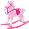 DecHome Cavallo a Dondolo in Legno con Suoni Cavalcabile per Bambini da 3+ Anni colore Rosa - 330004PK
