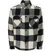 ONLY & SONS ONSMILO Life LS Check Overshirt Noos Camicia, Nero, M Uomo