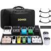 Donner DB-3 Pedalboard Pedaliera in alluminio per Effetti a Pedale con Borsa incluso Nastro Adesivo a Strappo con Spazio di Montaggio per Alimentatore, 500 * 290 * 100mm