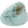 Starnearby Cuccia Morbida Gatto e Cane Letto Morbido Gatto in Peluche Cuscino Rotondo Semichiuso Cestino Rotondo per Cane Soffice Cuccia Pelosa Antistress per Gatti e Cani