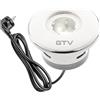 GTV - Presa per mobili SHUTTER, presa da incasso, 1 presa Schuko, con pratica chiusura, lunghezza cavo 1,5 m, colore bianco, per scrivania, tavolo, cucina e ufficio