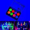 GlowsLand Pittura Viso e Corpo UV, 8 Colori Neon, a Base d'Acqua