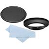 PATIKIL 77mm Obiettivo Cappuccio, Ampio Angolo Opaco Superficie Antiriflesso Interno Cappuccio con Cappuccio e Pulizia Panno per Fotocamera Obiettivo, Nero