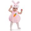 Dress Up America Costume da Coniglietto Rosa per Neonati - Vestito di Pasqua e Carnevale per Neonata, Tutina Morbida con Cappuccio e Orecchie