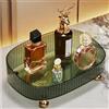 CESTATIVO Organizzatore di Profumo di Trucco, Vassoio Cosmetico, Vassoio Comò Decorativo, Vassoio Vanity Bagno per Toiletteria, Prodotti per la Cura della Pelle (Verde)