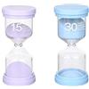 Qikaara Set di clessidra, 15 minuti e 30 minuti, Sandglass Timer per bambini, Clessidre Sand Clock Timer Orologio da Sabbia Timer da Cucina gioco classe Ufficio Decorazione domestica