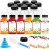 V·Colokishi 10pcs 250ml Bottiglie di succo in Plastica, Contenitori riutilizzabili flaconi per succhi di frutta,Trasparente Bottiglie di Bevande Vuota per conservare latte,acqua e bevande varie