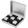 SCSpecial Dadi in Lega di Alluminio 5 Pezzi - Portatili da 16 mm Con Cassa Quadrata a 6 Lati per Bere Party Game - Argento