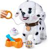 OR OR TU Cagnolino che Abbaia e Cammina, Peluche Elettronico Cane Giocattolo con Guinzaglio, Realistici Cane Robot Giocattolo Interattivi Giochi Bambini 3 4 5 6 7+ Anni Regalo