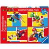 Ravensburger - Puzzle Super Mario, Collezione Bumper Pack 4X100, Idea Regalo per Bambini 6+ Anni, Gioco Educativo e Stimolante, 4 Puzzle da 100 Pezzi