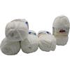 Ilkadim Set da 5 gomitoli da 100 grammi di lana da maglia Himalaya Dolphin, lana per neonati, 500 grammi di lana spessa, Bianco 80301., 35_x_25 CM