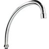 tecuro Beccuccio HU per rubinetti a pavimento e a parete in acciaio inox cromato - 130 mm