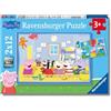 Ravensburger - Puzzle Bambini 3 Anni 2x12 Pezzi, Peppa Pig - Puzzle 3 Anni, Include 2 Puzzle 24 Pezzi, Collezione Peppa Pig, Giochi Educativi, Idee Regalo