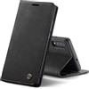Chocoyi Cover in pelle per Samsung Galaxy A50/A30s/A50s, protezione in pelle PU, chiusura magnetica, fessure per schede, funzione di supporto. - Nero