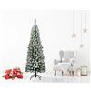 FLORA Albero di Natale Silvestre Floccato 180 cm - Effetto Neve Realistico