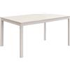 Tavolo TROPEA in legno, finitura bianco frassinato e metallo verniciato bianco, allungabile 160×90 cm - 220×90 cm