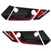 Resin Bike Adesivi Moto Compatibile con Yamaha Tracer 700 2016 2020. Protezione Paramani da Urti e Graffi. Coppia Adesivi Resinati con Effetto 3D - Finitura Rosso Metallizzato
