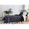 Todocama - Copriletto trapuntato sottile con motivo a rombo, per primavera, estate, autunno e inverno, 100% microfibra extra morbido, Copriletto multiuso, Letto 140/150/160 - 250x260cm, Grigio Scuro