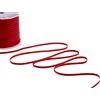Furlanis - Nastro Doppio Raso, Tessuto Italiano - Rosso, 3 mm x 100 m