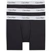 Calvin Klein Jeans Calvin Klein Boxer Uomo Confezione da 3 Cotone Elasticizzato, Nero (Black/Black/Black), 70D (32D)