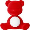QEEBOO LAMPADA TEDDY GIRL, VELVET FINISH, LED RICARICABILE 25002 ROSSO