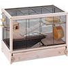Ferplast Gabbia Criceti in legno FSC HAMSTERVILLE, Gabbia Topolini, Struttura su più livelli, Accessori inclusi, 60 x 34 x h 49 cm.