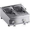 Ristoattrezzature Modello: 112834230022869,Friggitrice elettrica da banco 11+11 lt 2 vasche 60x70x25h cm