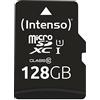Intenso Premium Scheda di Memoria microSDXC da 128 GB Class 10 UHS-I (con Adattatore SD), Nero
