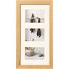 walther design Naturale 3X 10x15 cm Galleria con passe-partout, Cornice in Legno per la casa HO315H