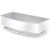 Inda Cestino portaoggetti L.22 H.7 cm in acciaio verniciato bianco
