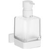 Inda Dispenser sapone a parete Lea bianco opaco/vetro satinato 250 ml