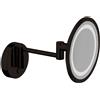 Inda Specchio ingranditore 3x tondo con luce LED a parete, My Mirror nero