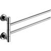 Lineabeta Porta asciugamani doppio snodato Baketo in ottone cromato L.38 cm