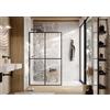 Lineabeta Parete doccia Walk-in 4 pannelli Toki nero opaco/trasparente L.90 cm