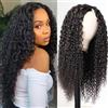 CLASSINE Parrucca Capelli Umani Parrucca Riccia V Part Curly Human Hair Wigs Capelli Veri umani Brasiliani Parrucca Donna Glueless V part Kinky Curly Human Hair Wig 18 Pollice 45cm