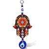 MYSTIC JEWELS - Hamsa della Mano di Fatima in Legno con Occhio Turco per buona Fortuna e energia in casa