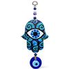 MYSTIC JEWELS - Hamsa della Mano di Fatima in Legno con Occhio Turco per buona Fortuna e energia in casa