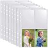Ezydka 40 Pezzi Busta Portafoto, Tasche Raccoglitore A5, 19,7x15cm Buste Trasparenti, 4 scomparti, Buste Trasparenti Foto, Raccoglitore Carte Trasparente per Protezione di Cartoline Foto Documenti