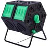 Lanco - Secchio per concimare 120 litri. Contenitore per compostaggio per produrre fertilizzante. Per l'accelerazione del compostaggio e la sostenibilità ambientale. Colore nero.