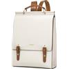 Cnoles Zaino da Donna Borse a Zaino Borsa a Zainetto Elegante Zaini in Pelle Casual Antifurto Zaino Backpack Daypack Donna Casual per Scuola Viaggio Lavoro Shopping Bianco