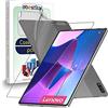 ebestStar - Cover per Lenovo Tab P12 Pro, Custodia Silicone Trasparente, Protezione TPU Antiurto, Morbida Sottile Slim, Trasparente + Vetro Temperato