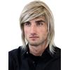 Wig Me Up - Parrucca Da Uomo, Lunga, Biondo Sfumato, Riga Laterale, Gfw892-18T22