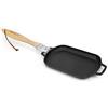 Mimiuo Padella Rettangolare In Ghisa con Manico Staccabile per Forno Pizza, Cucina Interna e Campeggio All'aperto