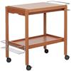 Foppapedretti Newton Carrello/Tavolino, Noce