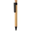 Penna ecologica in bamboo e clip in paglia di grano personalizzata Kathlyn personalizzate o neutre