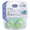 Chicco Succhietto Air Lum Silicone 0-6 Mesi 2 Pezzi