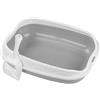 JISADER Lettiera per Gatti Semi-Chiuso, Toilette Profonda per Gatti Rimovibile, Casetta per Lettiera Grande, Sabbiera per Gatti, Cani, Conigli, 39x31x10cm, Grigio